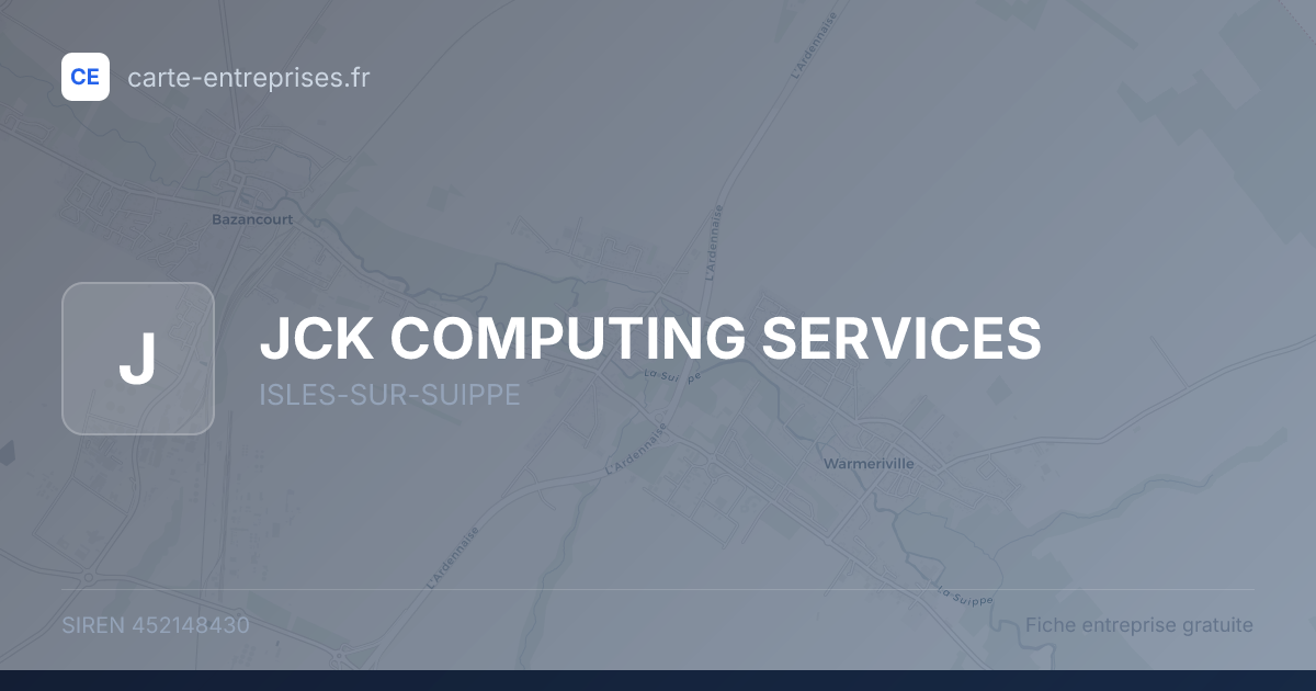 JCK COMPUTING SERVICES — 452148430 — fiche entreprise