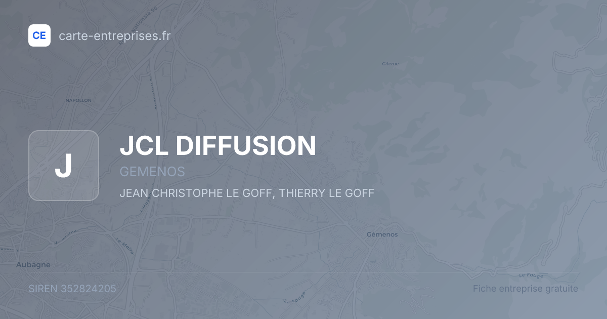 JCL DIFFUSION — 352824205 — fiche entreprise