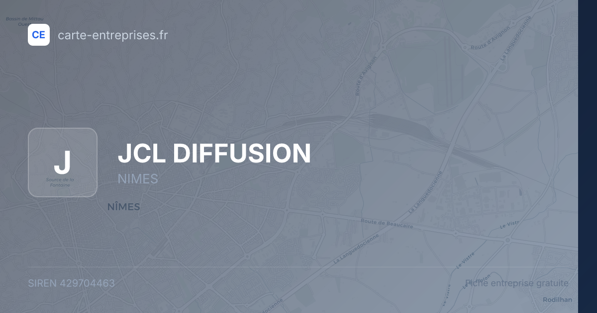 JCL DIFFUSION — 429704463 — fiche entreprise