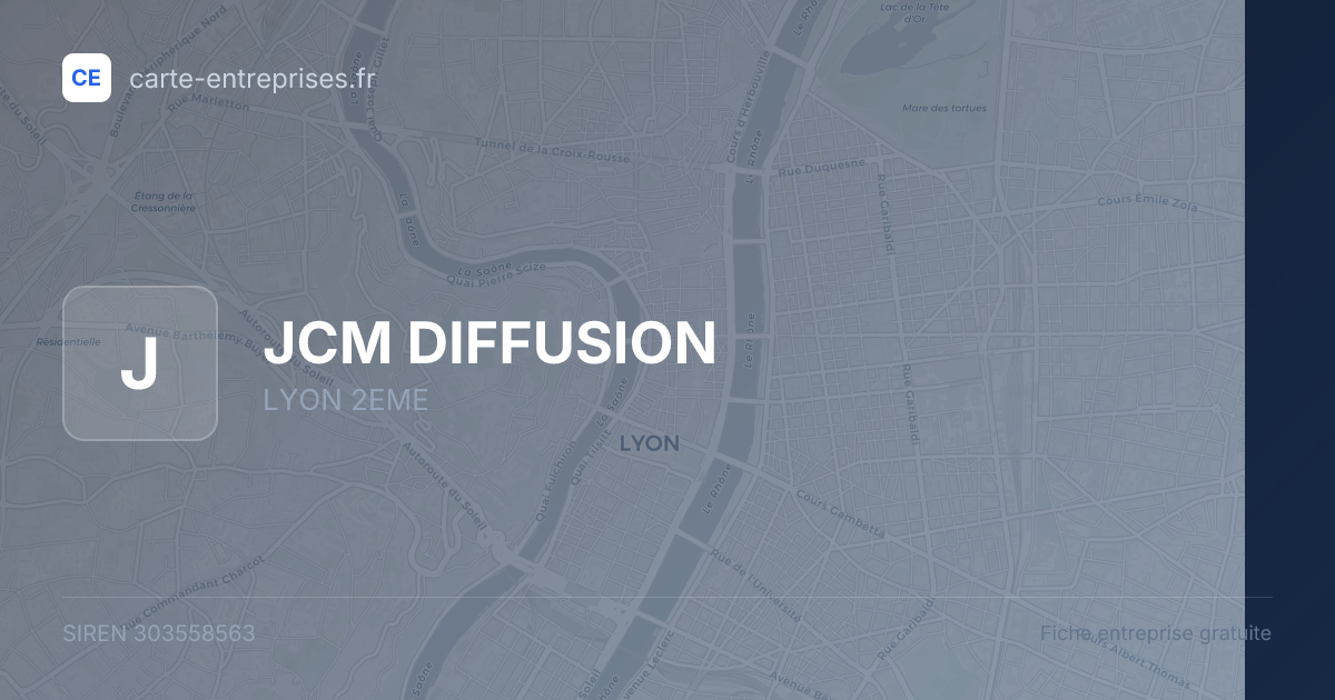 JCM DIFFUSION — 303558563 — fiche entreprise