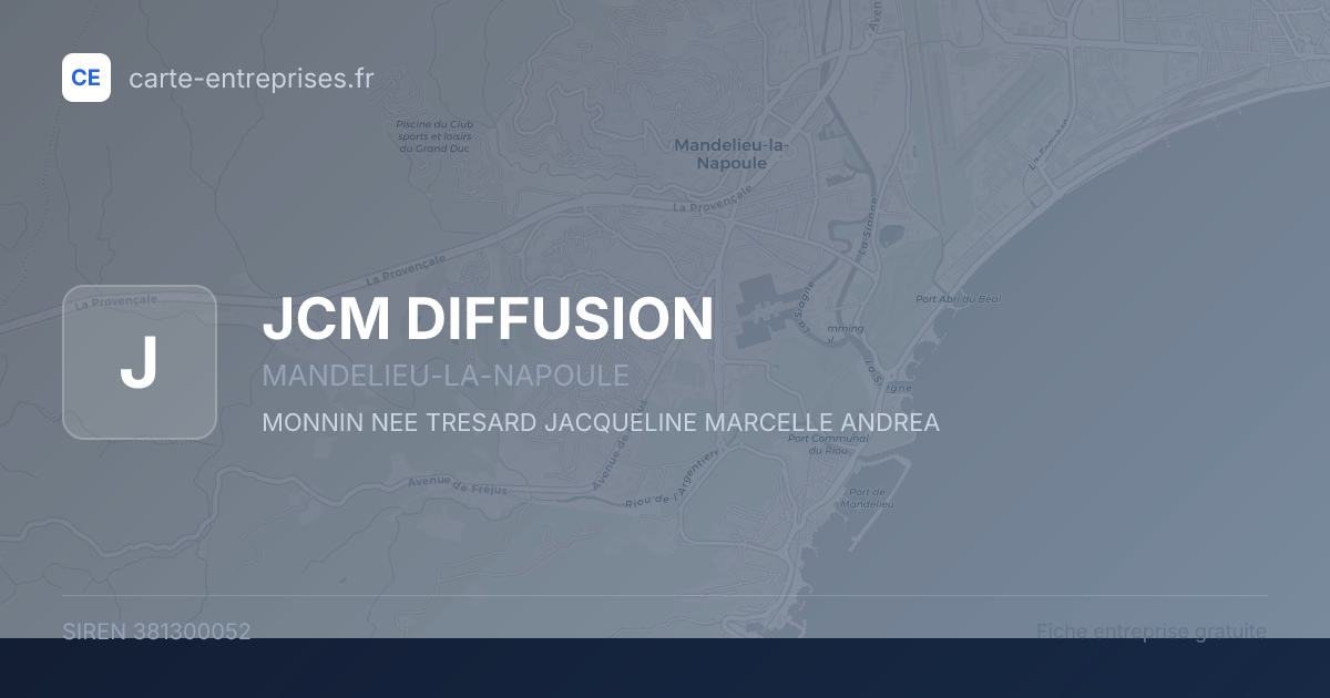 JCM DIFFUSION — 381300052 — fiche entreprise