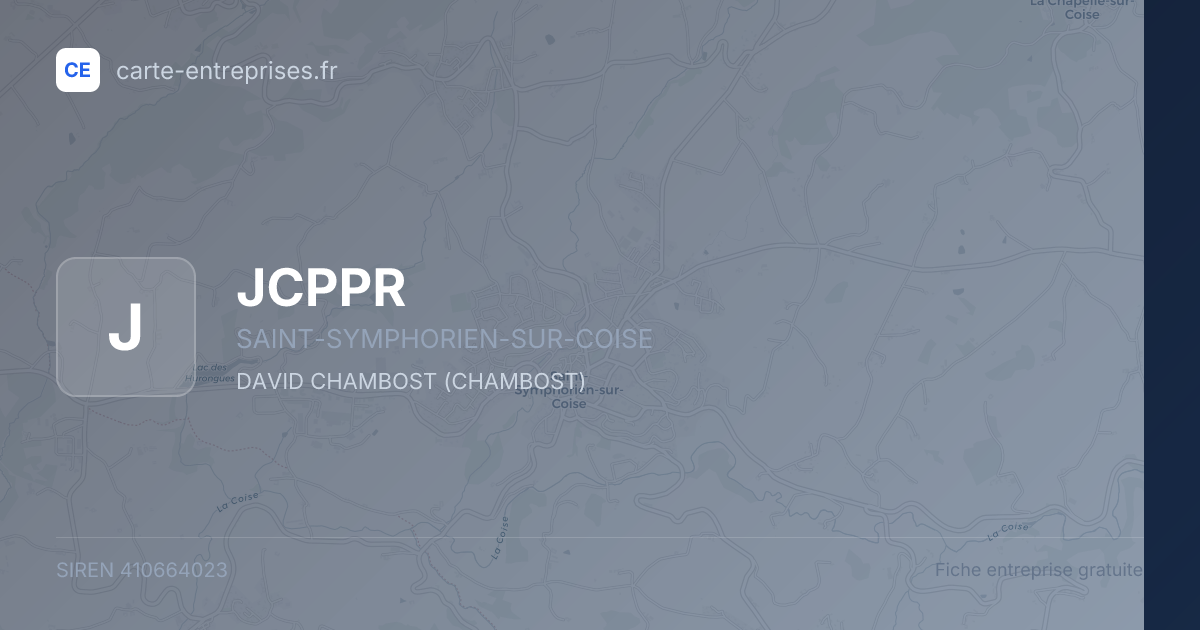 JCPPR — 410664023 — fiche entreprise