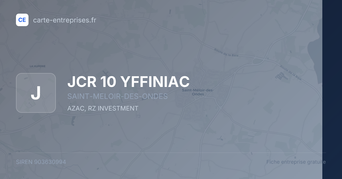 JCR 10 YFFINIAC — 903630994 — fiche entreprise