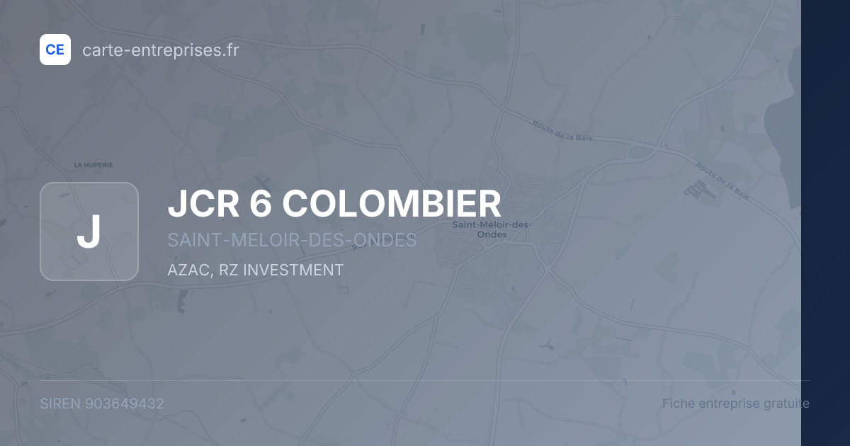 JCR 6 COLOMBIER — 903649432 — fiche entreprise