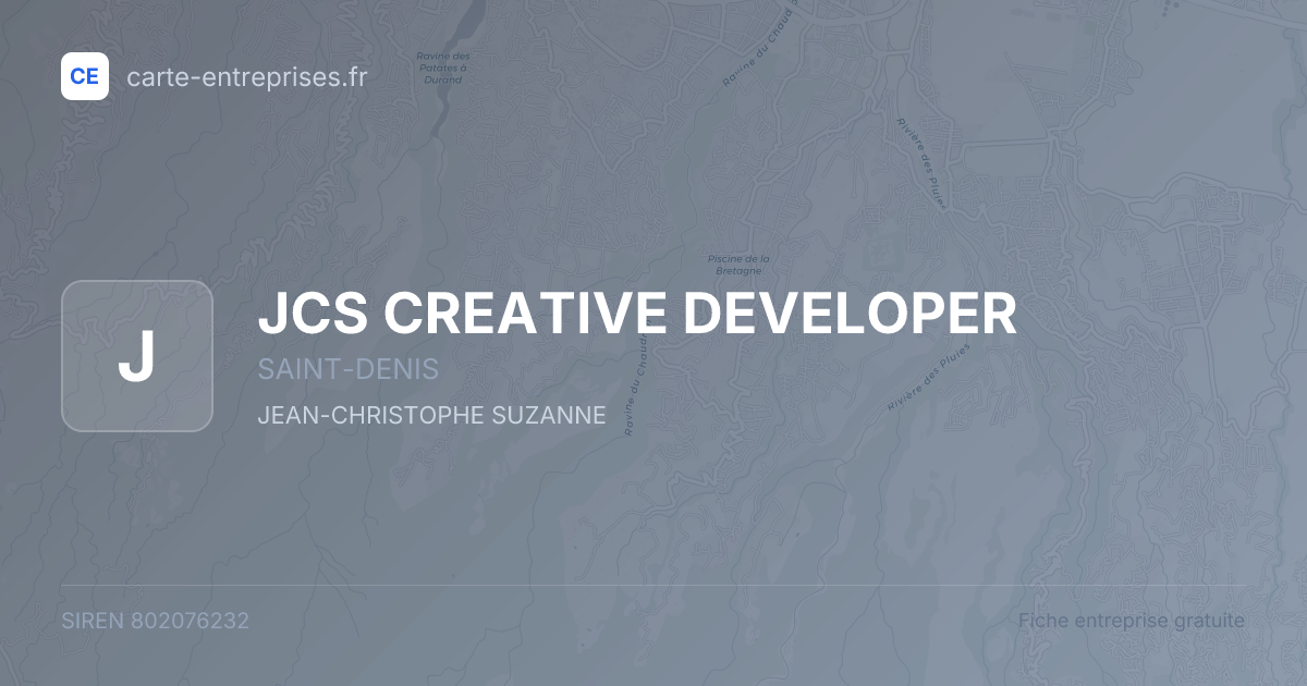 JCS CREATIVE DEVELOPER — 802076232 — fiche entreprise