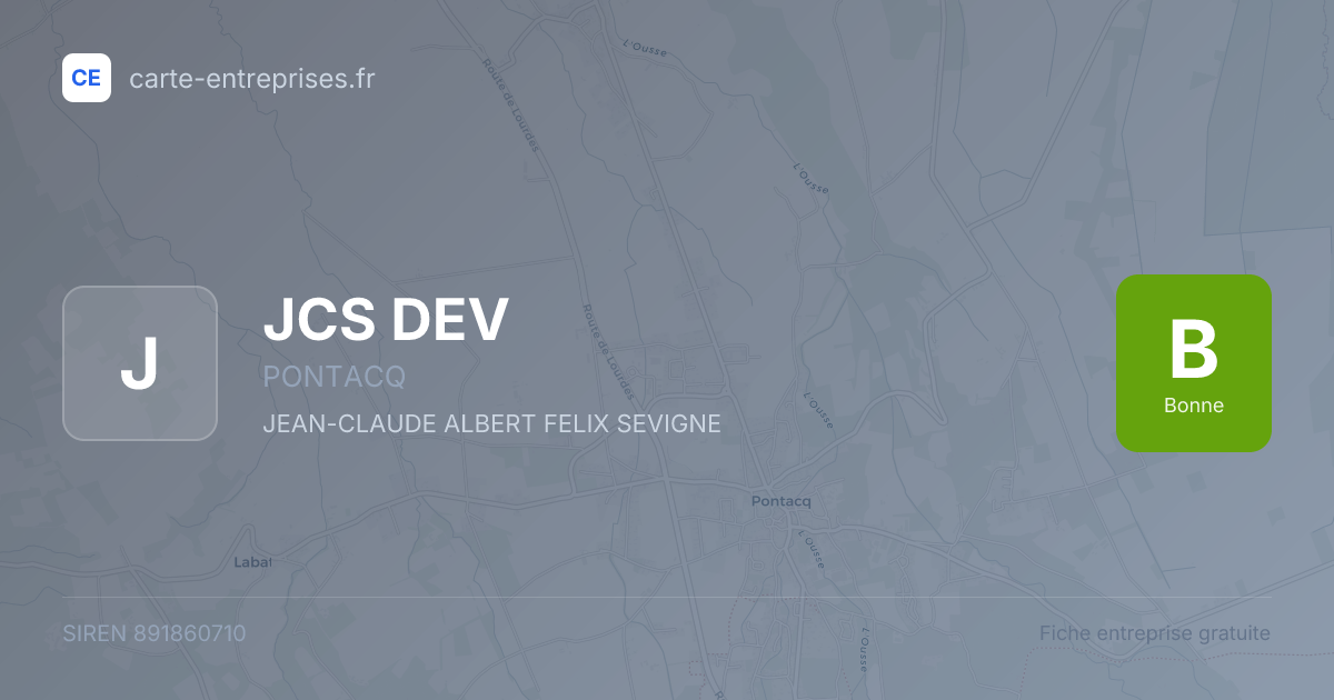 JCS DEV — 891860710 — fiche entreprise