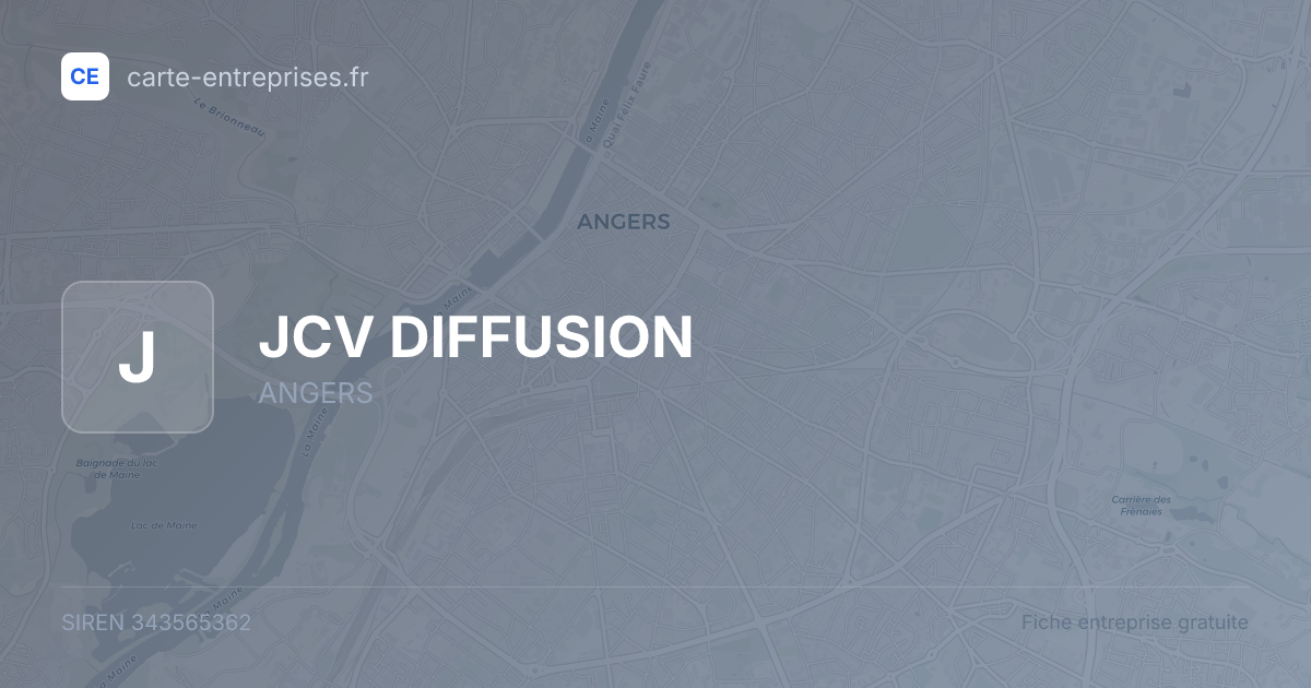 JCV DIFFUSION — 343565362 — fiche entreprise