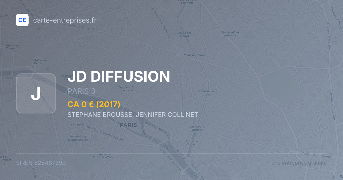 JD DIFFUSION — 828467399 — fiche entreprise