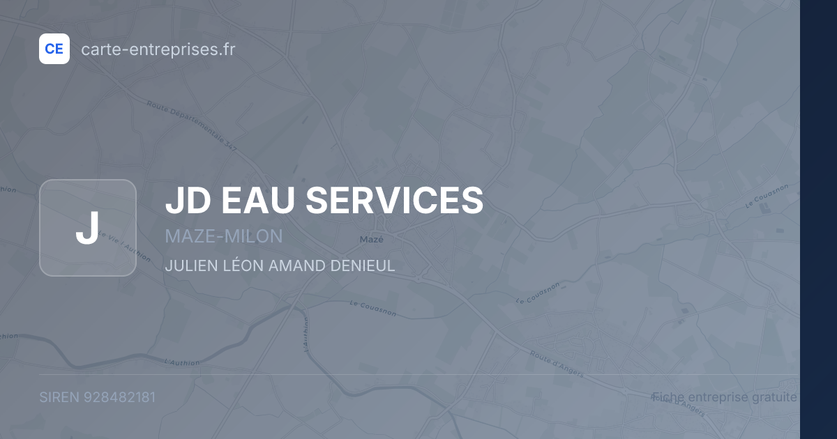 JD EAU SERVICES — 928482181 — fiche entreprise