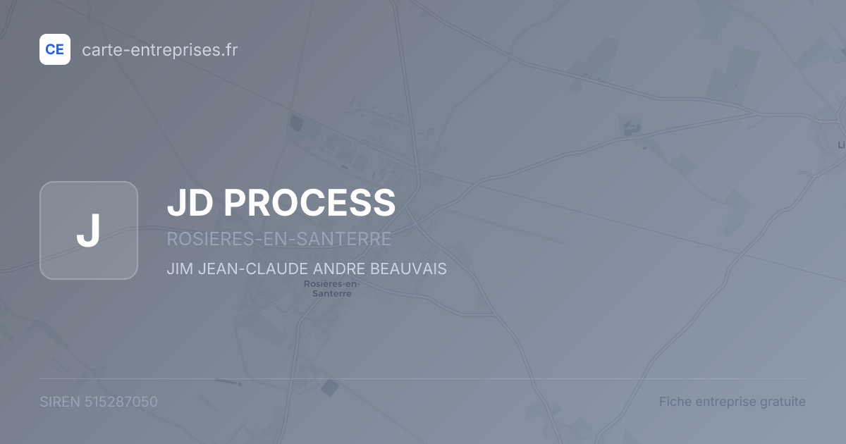 JD PROCESS — 515287050 — fiche entreprise