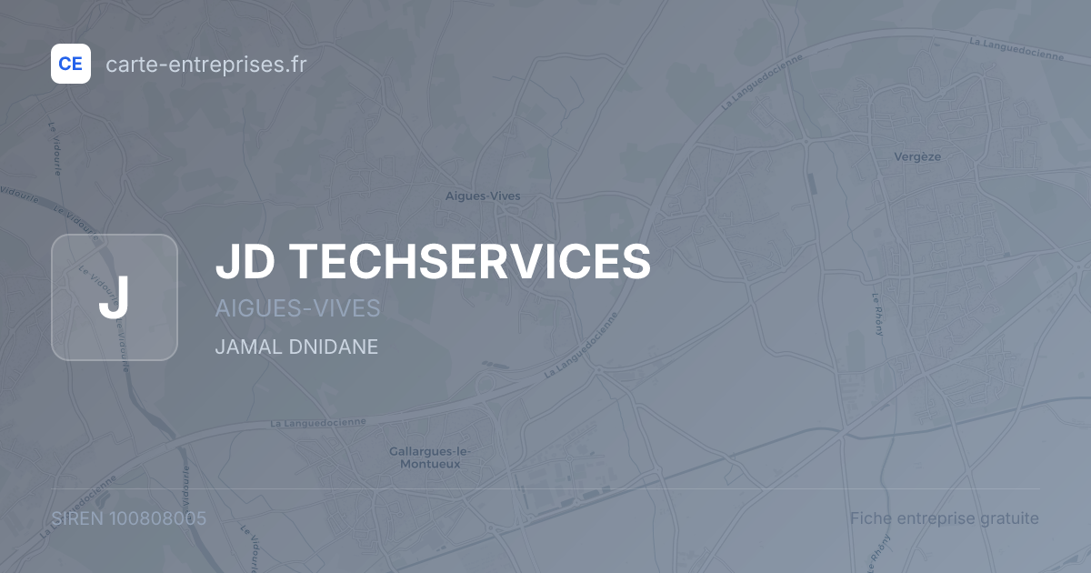 JD TECHSERVICES — 100808005 — fiche entreprise