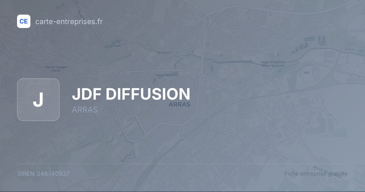 JDF DIFFUSION — 348740937 — fiche entreprise