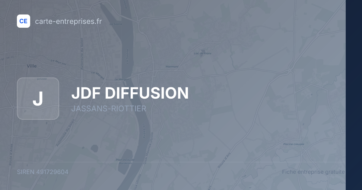 JDF DIFFUSION — 491729604 — fiche entreprise