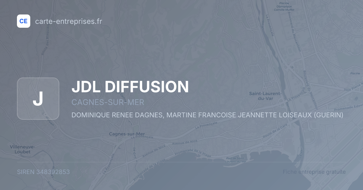 JDL DIFFUSION — 348392853 — fiche entreprise