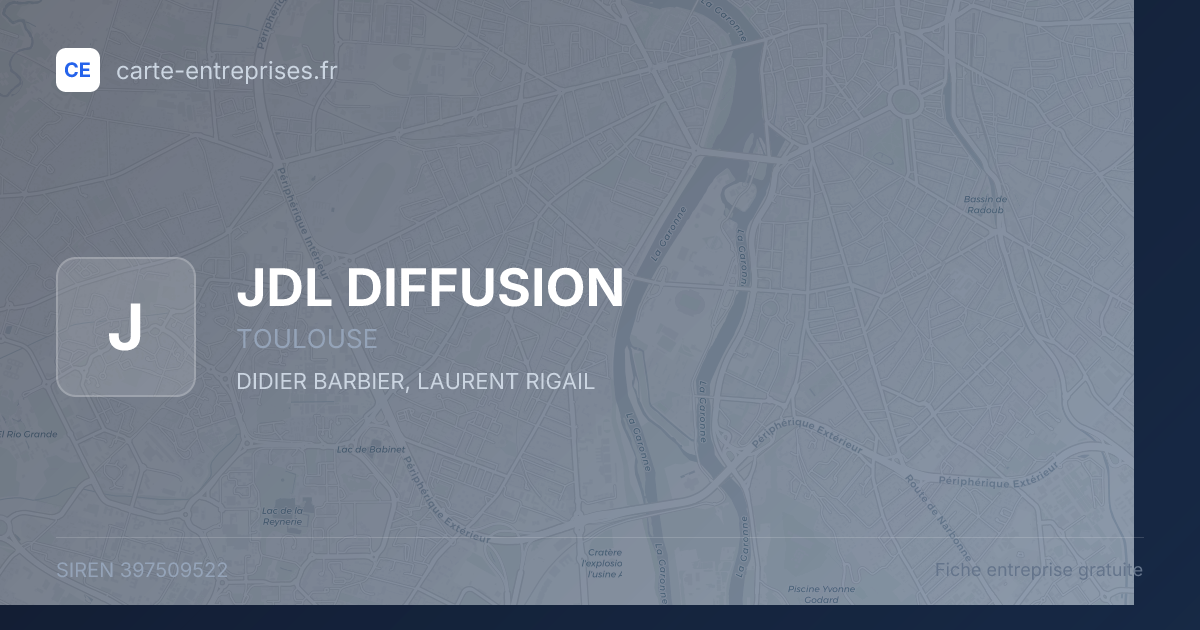JDL DIFFUSION — 397509522 — fiche entreprise