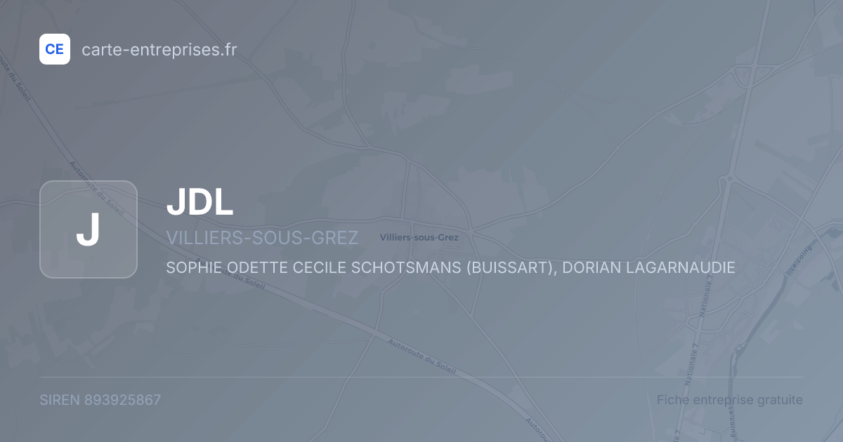 JDL — 893925867 — fiche entreprise