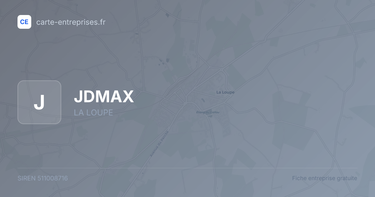 JDMAX — 511008716 — fiche entreprise