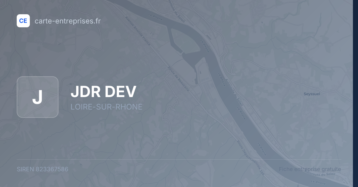 JDR DEV — 823367586 — fiche entreprise