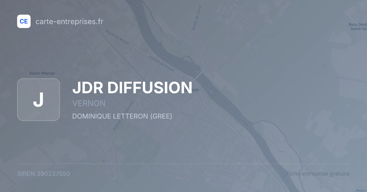 JDR DIFFUSION — 390237550 — fiche entreprise