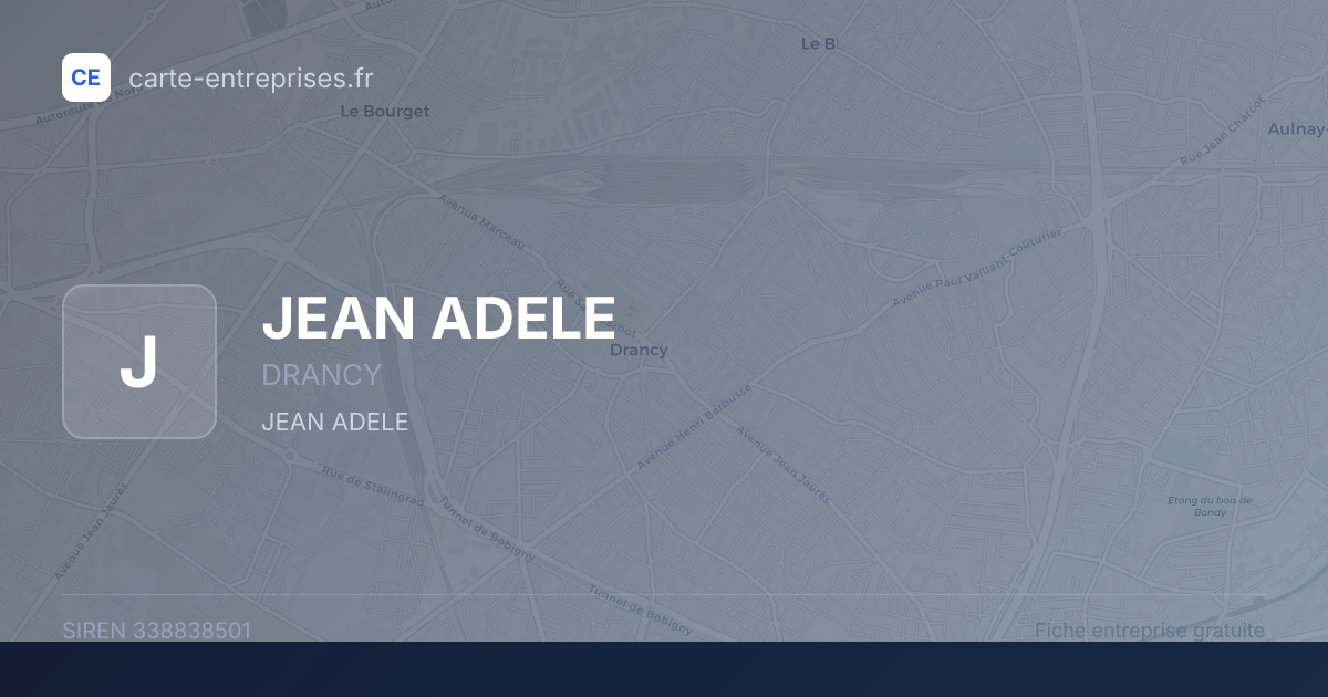 JEAN ADELE — 338838501 — fiche entreprise