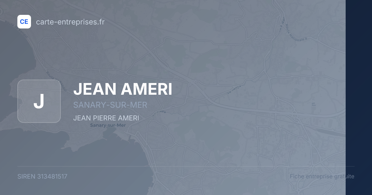 JEAN AMERI — 313481517 — fiche entreprise