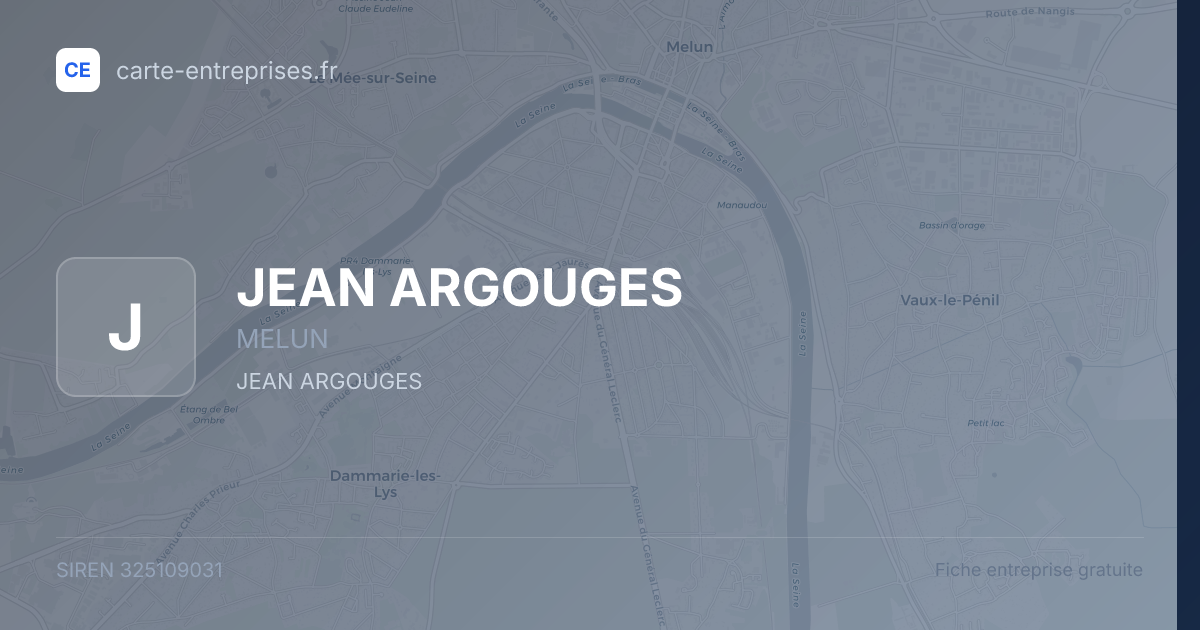 JEAN ARGOUGES — 325109031 — fiche entreprise