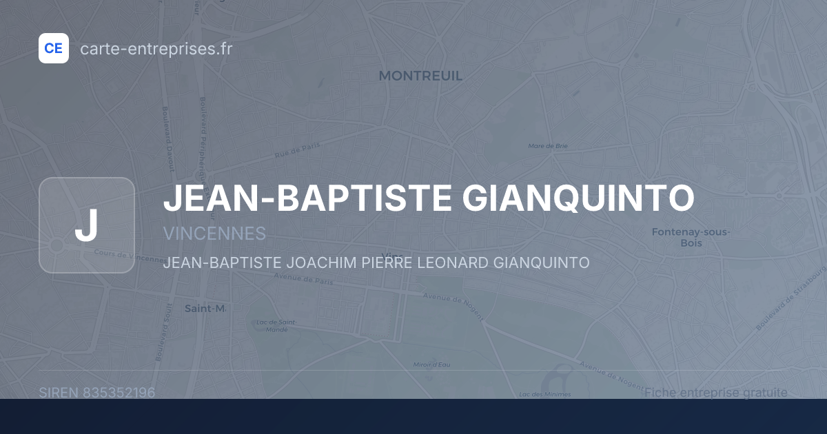 JEAN-BAPTISTE GIANQUINTO — 835352196 — fiche entreprise