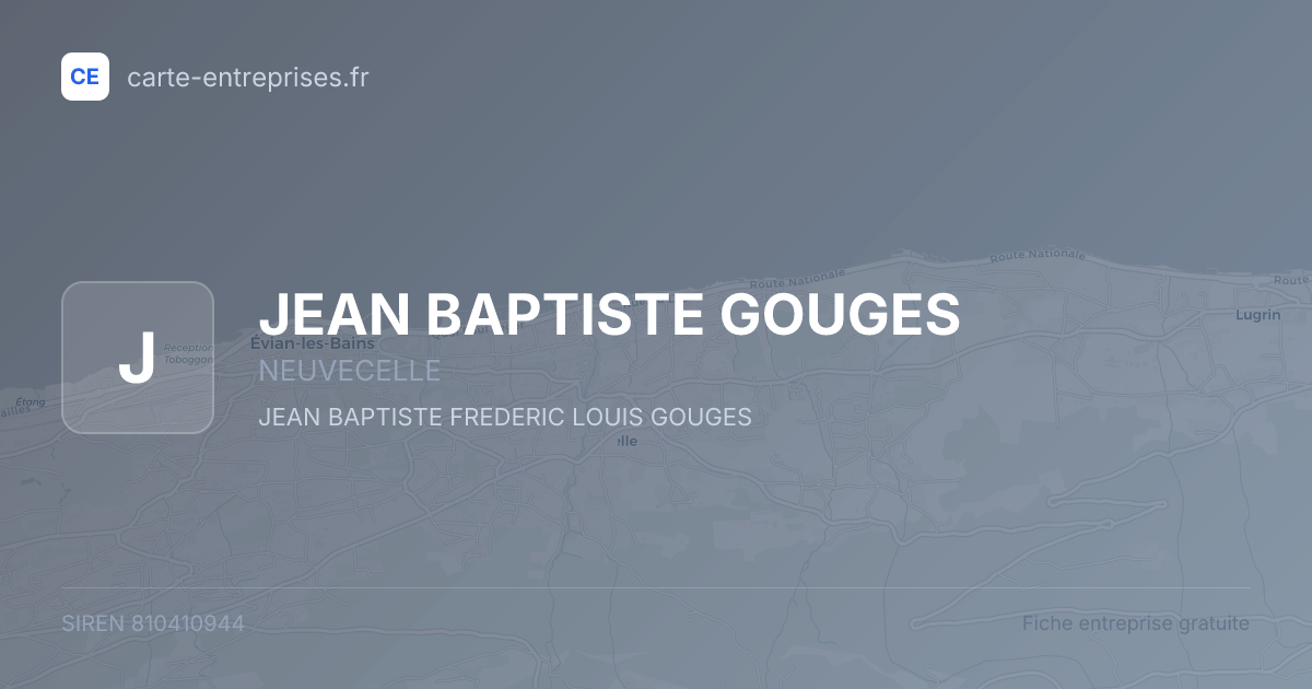 JEAN BAPTISTE GOUGES — 810410944 — fiche entreprise