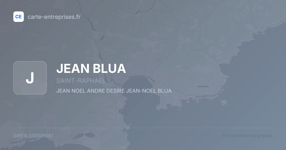 JEAN BLUA — 330105081 — fiche entreprise