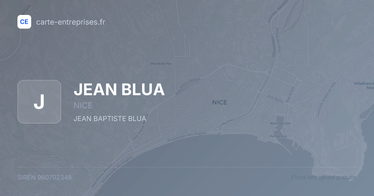JEAN BLUA — 960702348 — fiche entreprise
