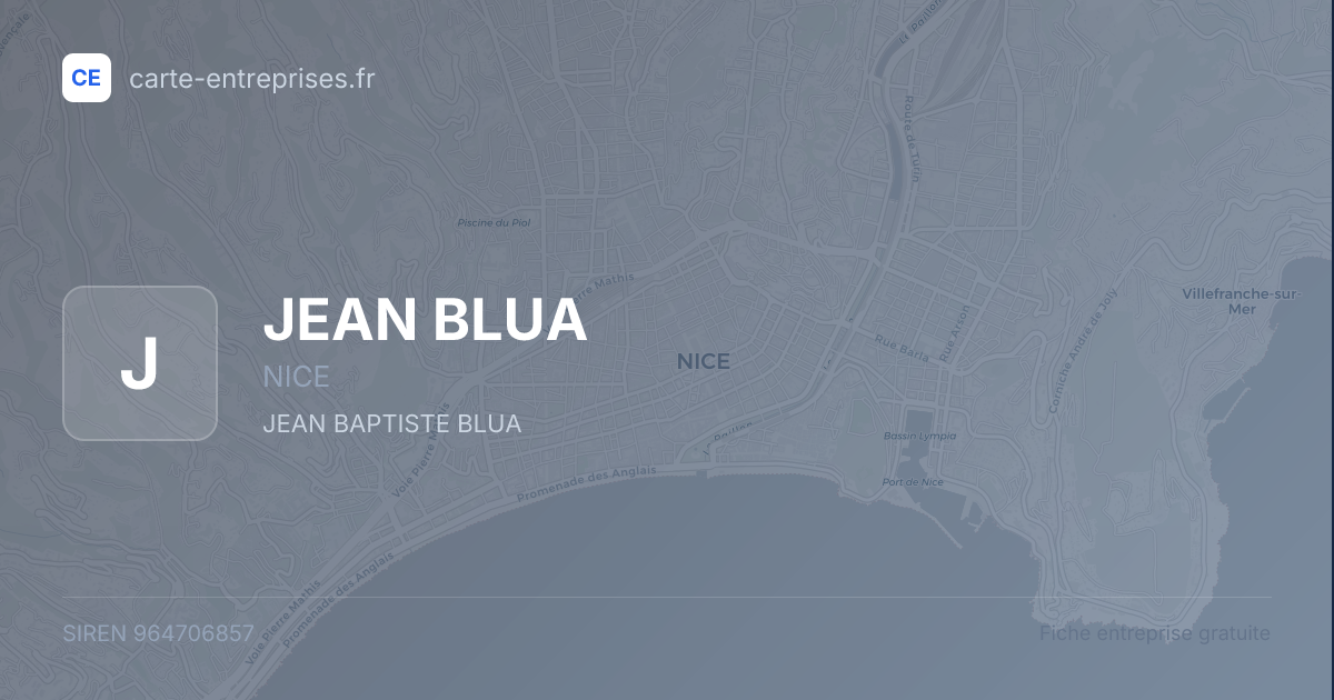 JEAN BLUA — 964706857 — fiche entreprise