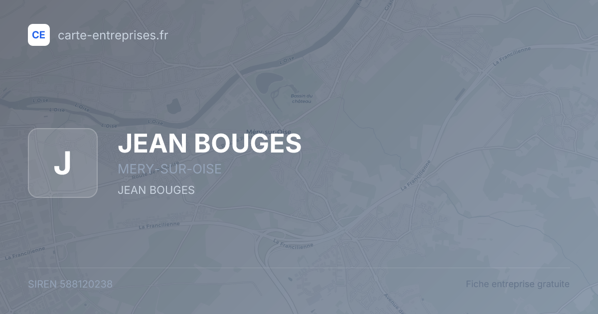 JEAN BOUGES — 588120238 — fiche entreprise