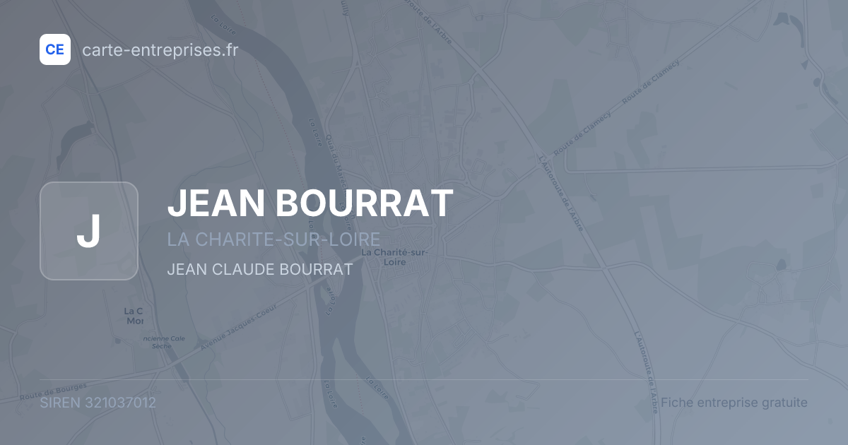JEAN BOURRAT — 321037012 — fiche entreprise