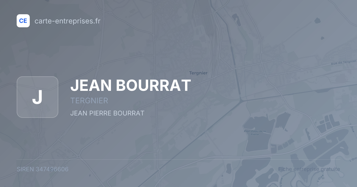 JEAN BOURRAT — 347496606 — fiche entreprise