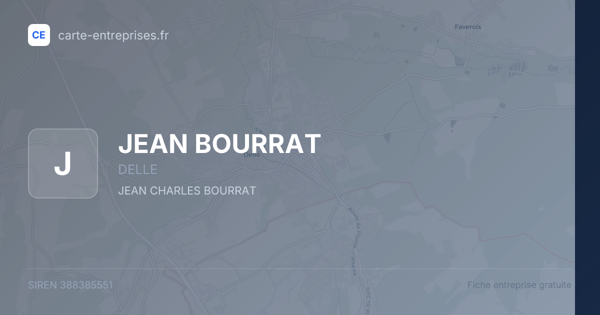 JEAN BOURRAT — 388385551 — fiche entreprise
