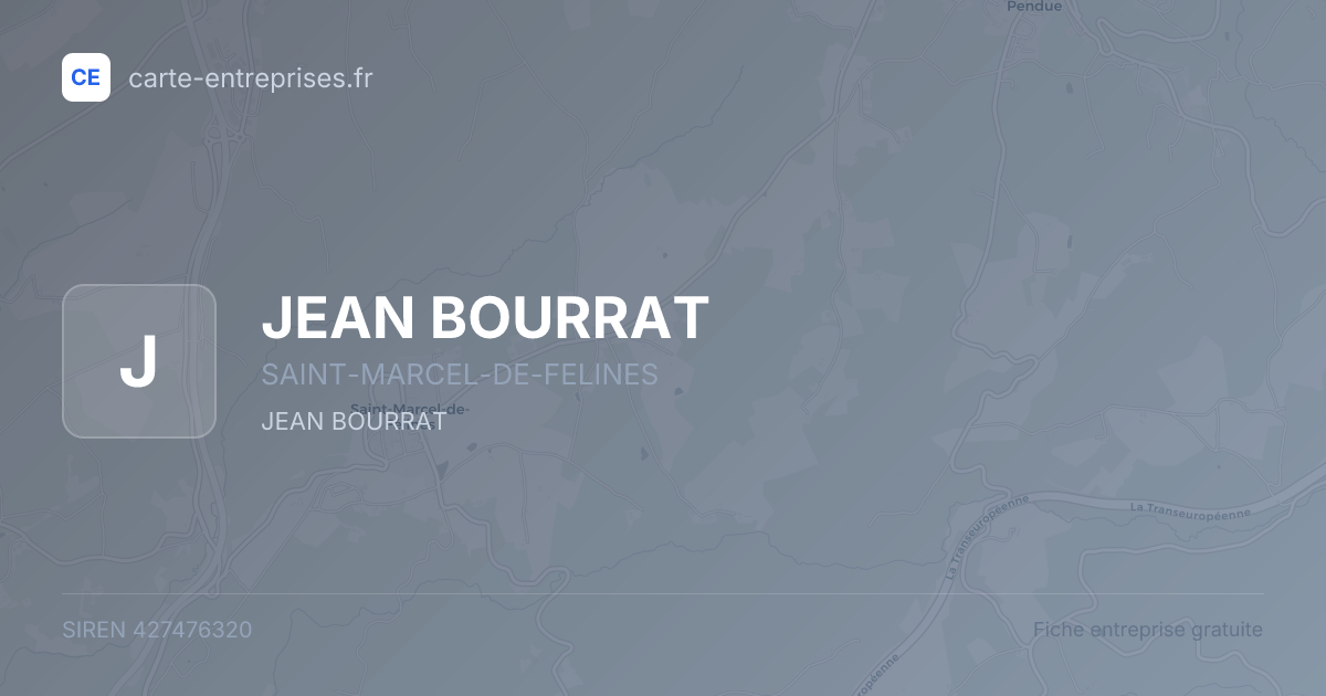JEAN BOURRAT — 427476320 — fiche entreprise