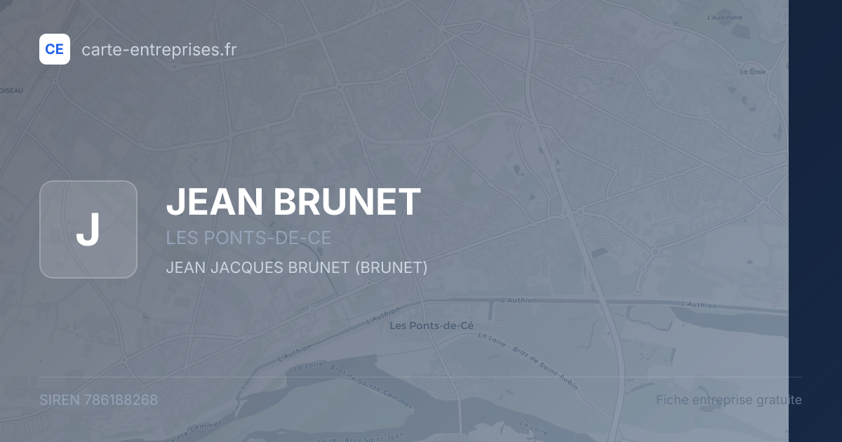 JEAN BRUNET — 786188268 — fiche entreprise