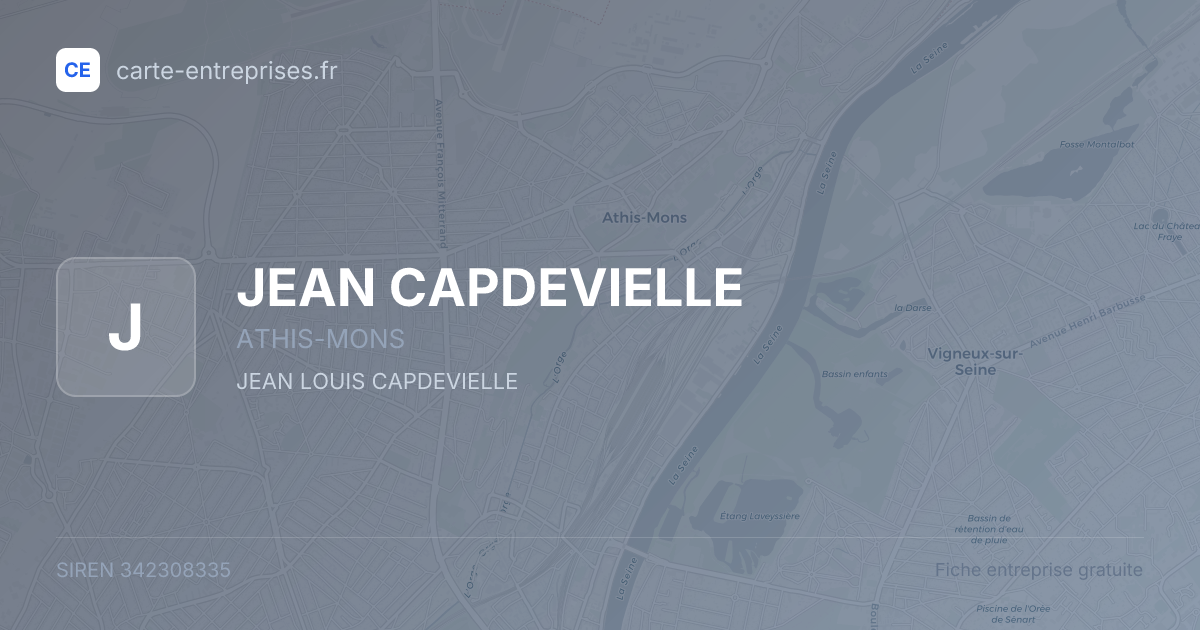 JEAN CAPDEVIELLE — 342308335 — fiche entreprise