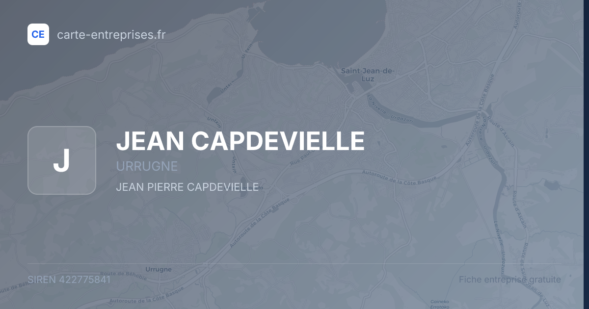 JEAN CAPDEVIELLE — 422775841 — fiche entreprise