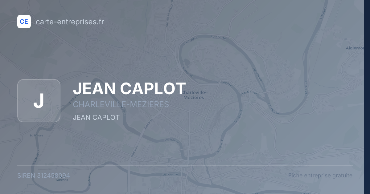 JEAN CAPLOT — 312458094 — fiche entreprise