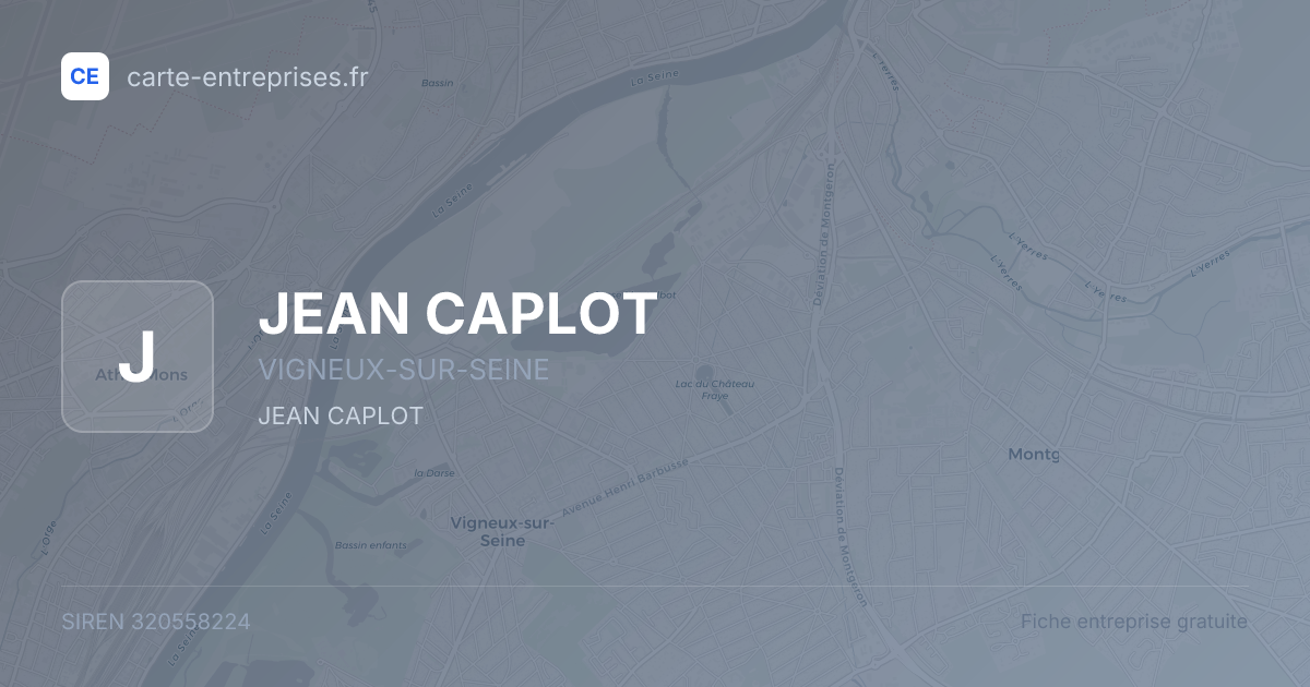JEAN CAPLOT — 320558224 — fiche entreprise