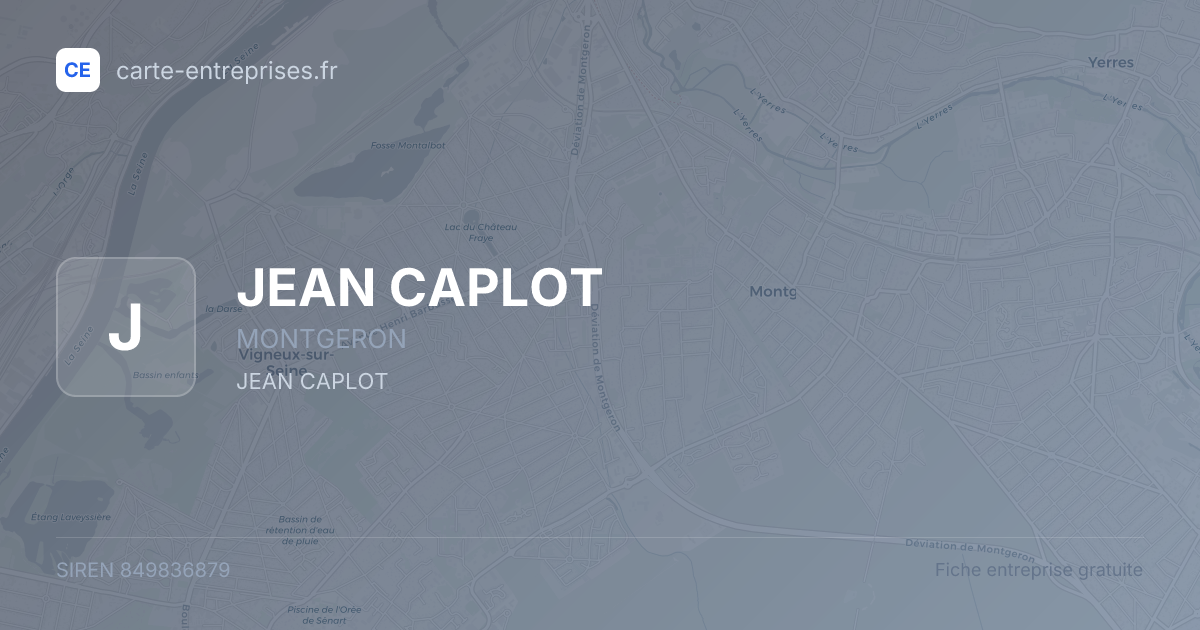 JEAN CAPLOT — 849836879 — fiche entreprise