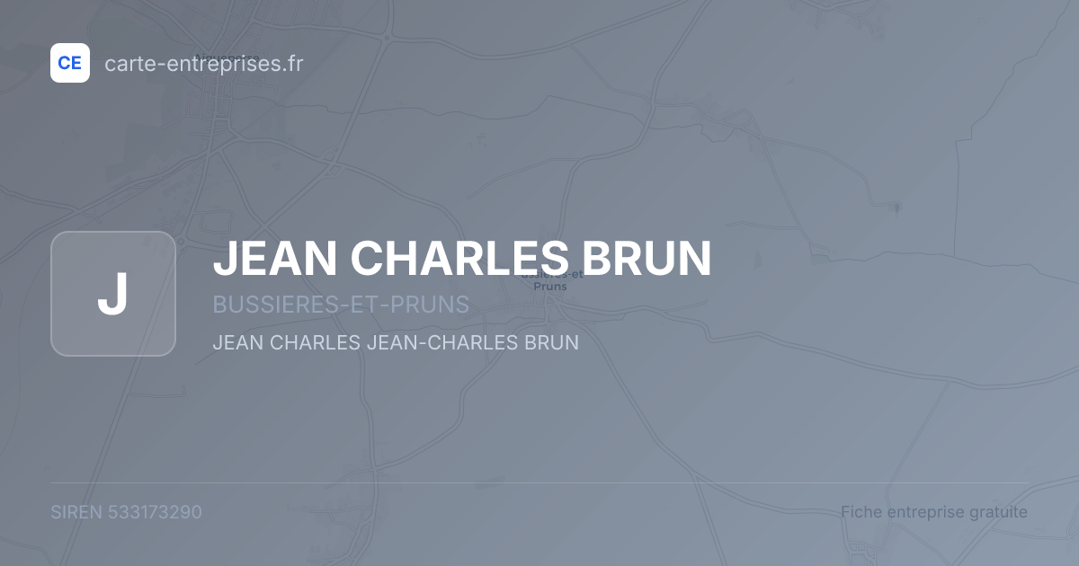JEAN CHARLES BRUN — 533173290 — fiche entreprise