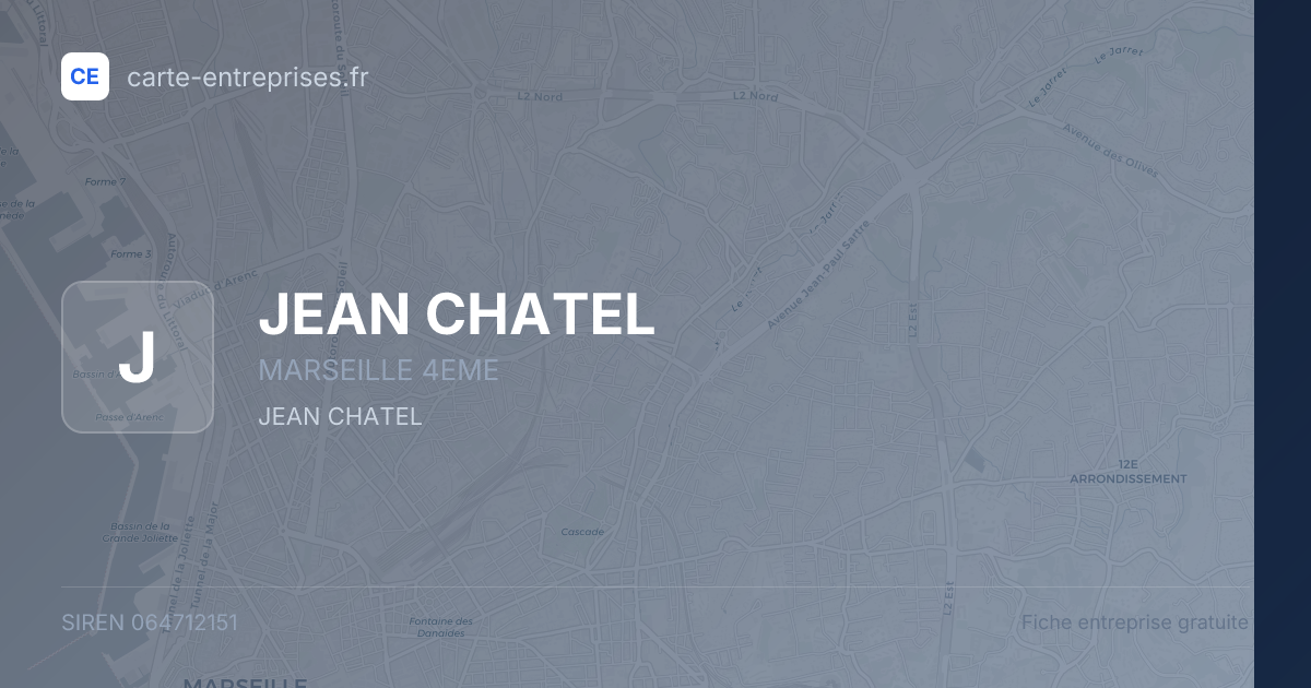 JEAN CHATEL — 064712151 — fiche entreprise