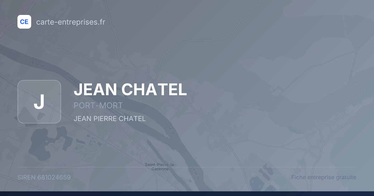 JEAN CHATEL — 681024659 — fiche entreprise
