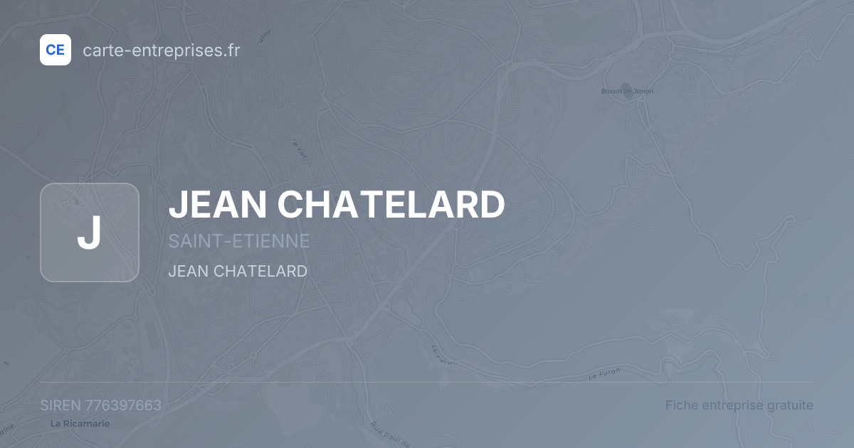 JEAN CHATELARD — 776397663 — fiche entreprise