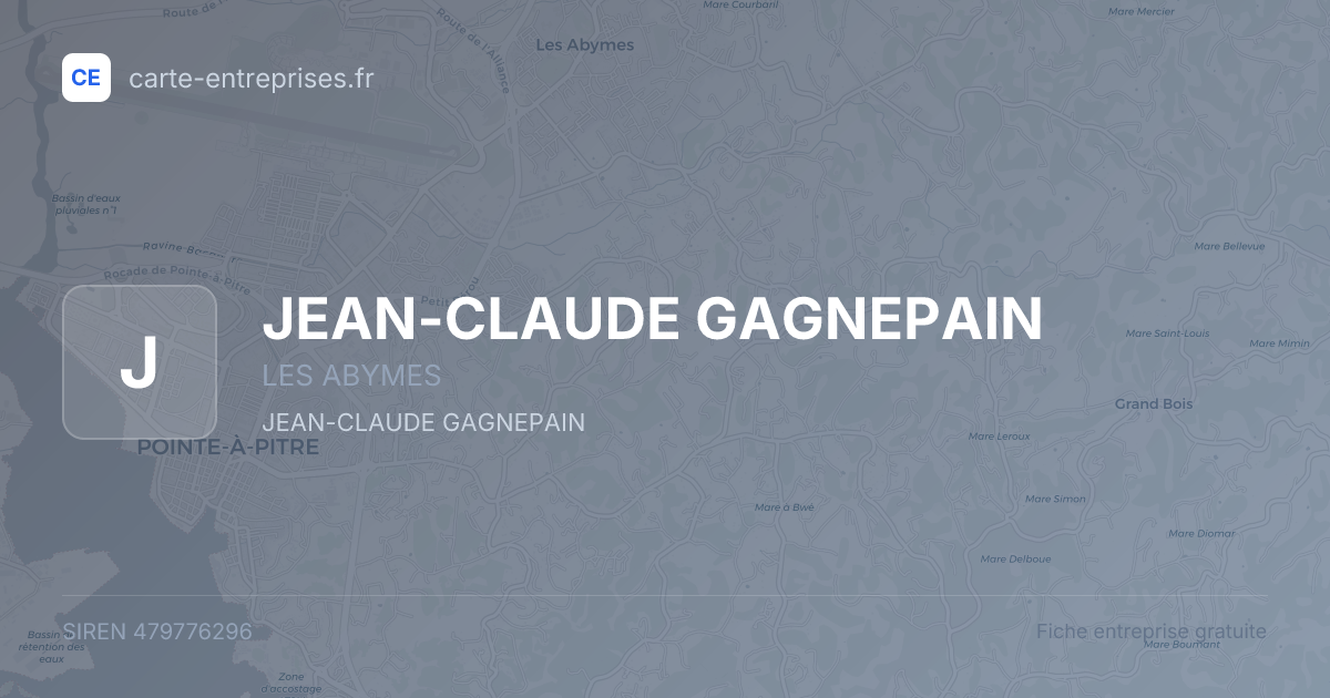 JEAN-CLAUDE GAGNEPAIN — 479776296 — fiche entreprise