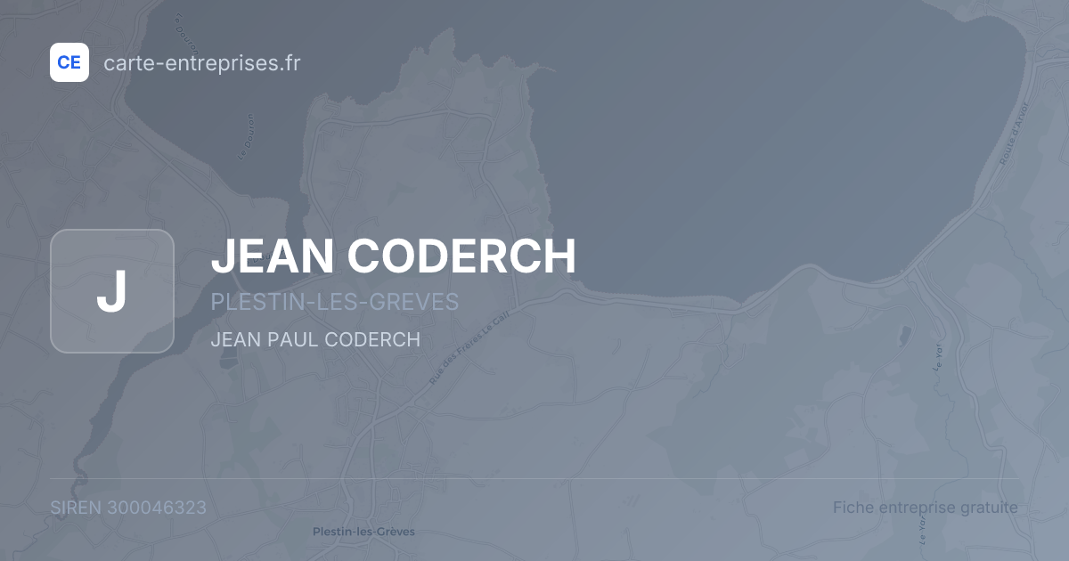 JEAN CODERCH — 300046323 — fiche entreprise