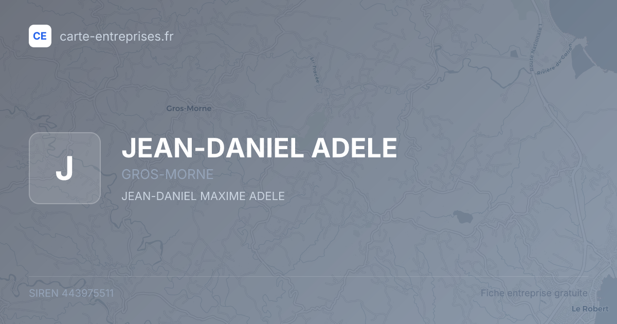 JEAN-DANIEL ADELE — 443975511 — fiche entreprise