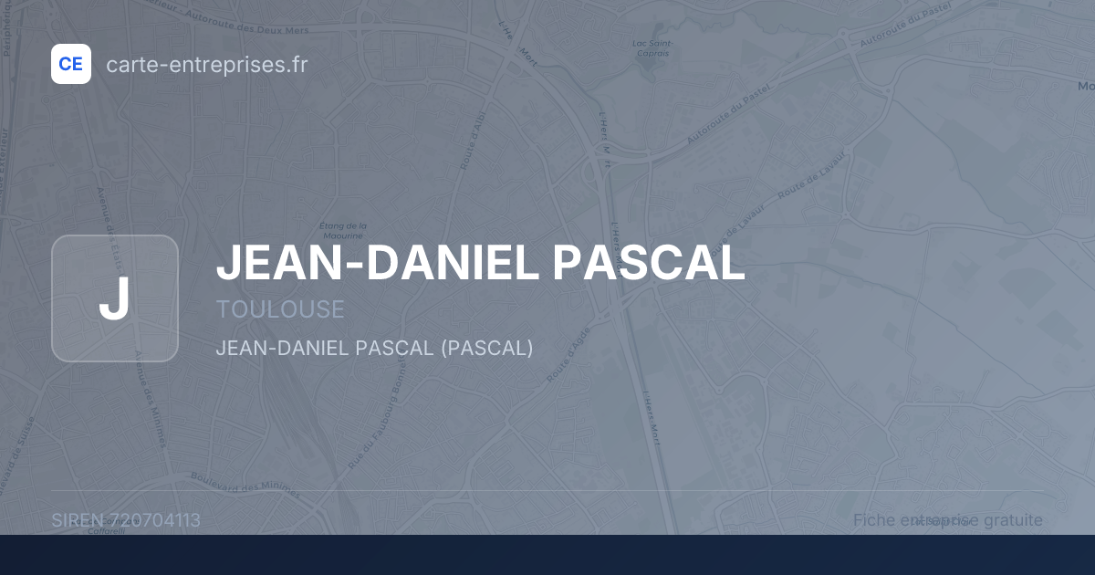 JEAN-DANIEL PASCAL — 720704113 — fiche entreprise